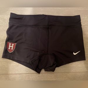 Harvard Athletics Shield, Crimson, Black Nike Spandex Shorts, Biker Shorts, Run